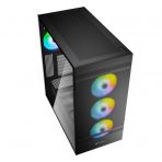 Sharkoon Rebel C50 RGB PC Case BK  - Top