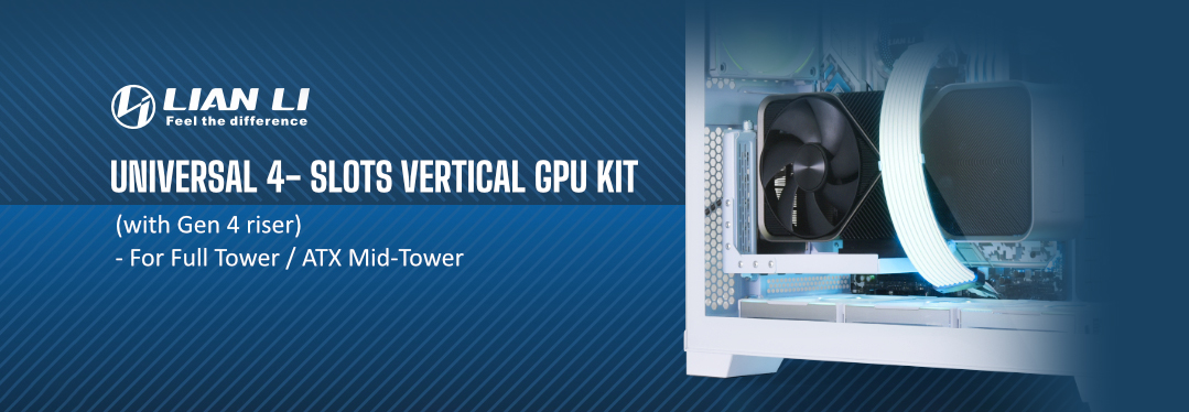 LIAN LI Universal 4-Slot Vertical GPU Kit Banner