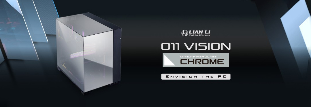 Lian Li「O11 Vision Chrome」は、Lian Li社とPC Master Race（PCMR）のコラボにより生まれたミドルタワーケースです。