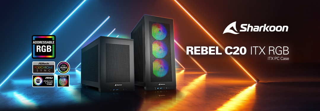 Sharkoon REBEL C20 ITX RGB PCケース