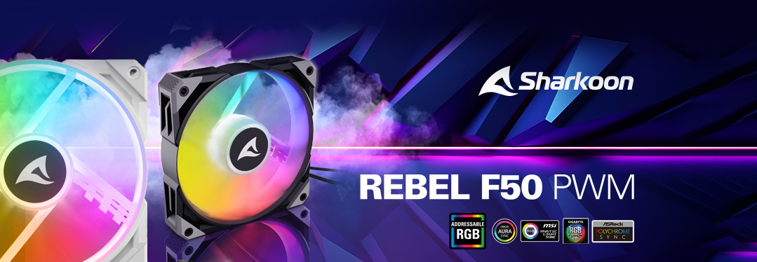 Sharkoon REBEL F50 PWM ARGBファン