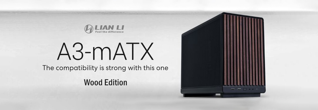 LIAN LI A3-mATX Micro ATX用ケース - Wood Edition BK