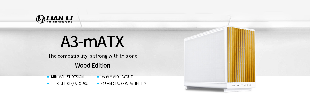 LIAN LI A3-mATX Micro ATX用ケース - Wood Edition WT