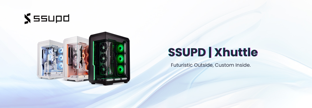 SSUPD Xhuttle デュアル強化ガラスパネル採用ミドルタワーケース