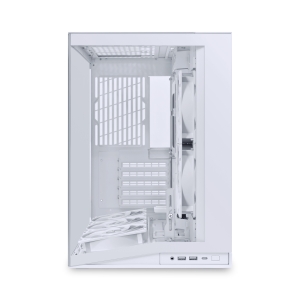 Lian Li O11D Mini PC Case White With Fan Model - Front Lian Li O11D Mini PC Case White With Fan Model - Front