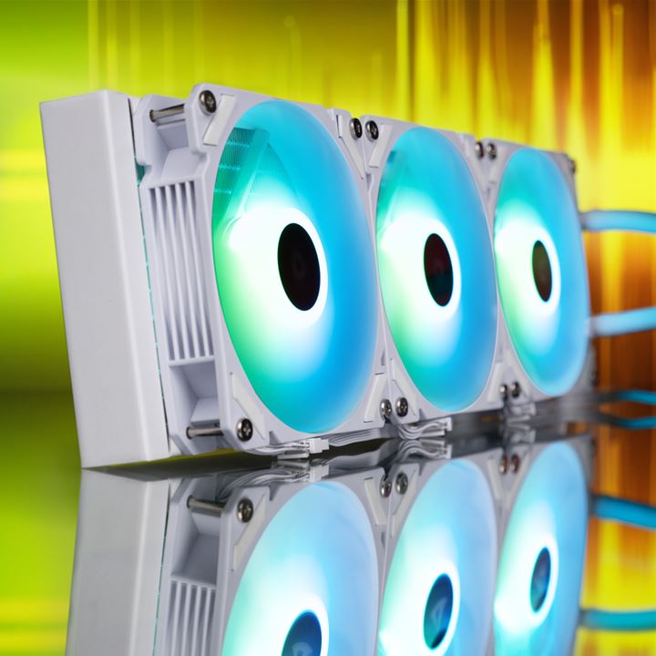 Sharkoon S60 ARGB AIO水冷シリーズは120mm ARGB PWMファンを3基標準搭載