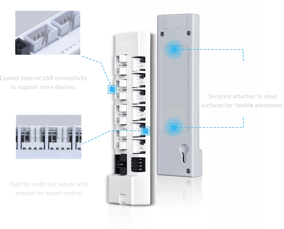 Lian Li USB & Fan Hub Banner WT Lian Li USB & Fan Hub Banner WT