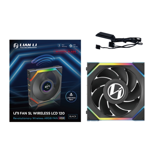LIAN LI UNI FAN SL Wireless LCDモデル - Single Black Reverse Blade Package