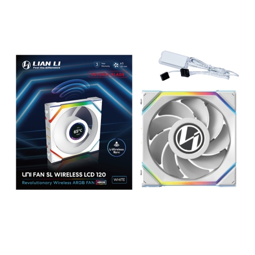 LIAN LI UNI FAN SL Wireless LCDモデル - Single White Reverse Blade Package