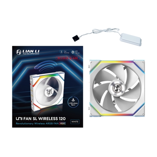 LIAN LI UNI FAN SL Wireless - Single White Reverse Blade Package
