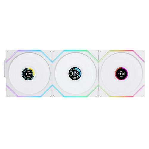 LIAN LI UNI FAN TL Wireless Reverse Ｗhite LCD Model - Triple Pack