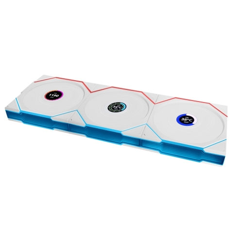 LIAN LI UNI FAN TL Wireless Reverse Ｗhite LCD Model - Triple Pack 